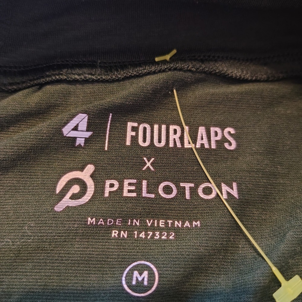 Fourlaps x Peloton Mens Quarter Zip Pullover Green 37.5 Technology Wool Blend M - Picture 4 of 7